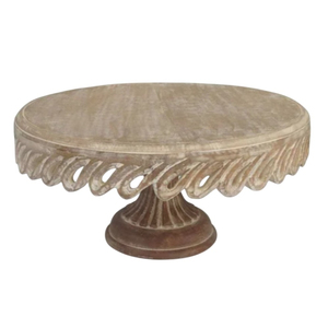 Soporte para Pasteles de Madera Maciza Hecho a Mano, Ecológico, de Diseño Moderno con Grabado Floral para Herramientas de Panadería y Pastelería - Product Image 3