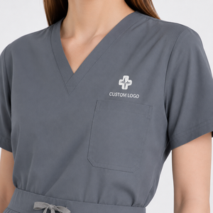 Custom Private Label Short Sleeve Women Stretchy Plus Size Fashion <b>Doctor</b> Nurse Uniforms Nursing Scrubs Uniforms <b>Sets</b> - Product Image 2