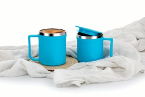 Mug élégant en acier inoxydable pour café et thé, tasse de qualité supérieure avec poignée pour la maison, le bureau, les voyages, cadeau, cuisine, boisson - Product Image 4