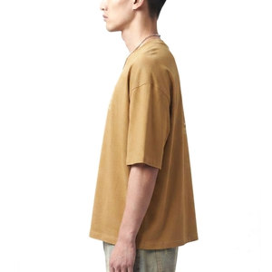 เสื้อยืดทรงบ็อกซี่สำหรับผู้ชาย ผ้าคอตตอนหนานุ่ม ทรงหลวม สไตล์สตรีทแวร์ทันสมัย เสื้อลำลองคุณภาพพรีเมียมสำหรับผู้ชาย - Product Image 3