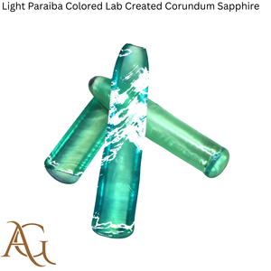 Corindón sintético de color Paraíba claro, zafiro sintético en bruto, fusionado por llama, simulado, 100 gramos - Product Image 3