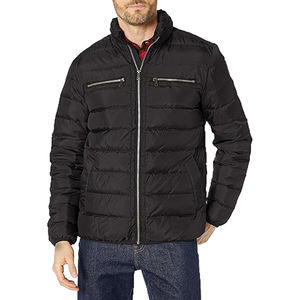 Best Quality <b>Cheap</b> Price OEM Service Men <b>Puffer</b> <b>Jacket</b> Canvas Stand Collar Front Logo Customized Color Wholesale - Product Image 3