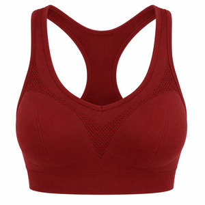 เสื้อชั้นในกีฬาไร้ตะเข็บสำหรับผู้หญิง แบบกระชับสูง ทรง Racerback สำหรับโยคะ ฟิตเนส และออกกำลังกาย - Product Image 1