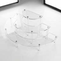 Présentoir à plusieurs niveaux en acrylique transparent, écologique, portable et détachable, organisateur de comptoir multi-étages, présentoir de produits pour la vente au détail