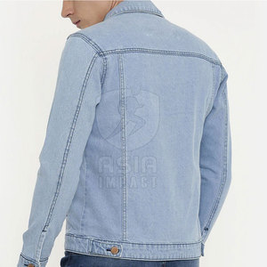 Chaqueta de Mezclilla para Hombre al por Mayor, Estilo Casual, Ropa Urbana, Impresión de Logotipo Personalizado Disponible, Chaqueta de Invierno OEM - Product Image 3