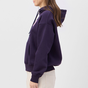Sudadera con Capucha Morada para Mujer, de Algodón, con Estampado de Letras, Informal, Holgada, Estilo Urbano, para Otoño e Invierno - Product Image 5