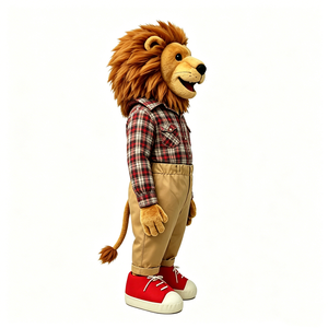 Marionnette de lion pleine grandeur, Marionnette de lion ventriloque, Jouet marionnette de lion souple, Marionnette de lion en peluche - Product Image 3