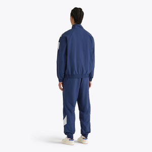 Men's Blue Winter Streetwear Tracksuit Full Length Regular Fit Turn-<b>down</b> Collar Polyester Sporty Print Breathable Casual Wear - Product Image 1