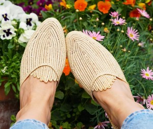 Raffia Sandals Handmade in Morocco, Raffia Shoes, Moroccan Sandals, Summer <b>Slide</b> Sandals, Boho Sandals - Product Image 3