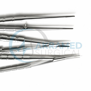 Juego de 3 Piezas de Micro Tijeras Castroviejo, Portaagujas y Pinzas, Acero Inoxidable TC, Quirúrgico Oftálmico, Certificado CE ISO - Product Image 3