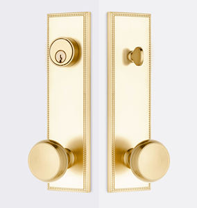 Poignée de porte double tendance en laiton et acier inoxydable pour meubles et maison, personnalisable avec serrure de passage et de confidentialité - Product Image 1