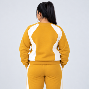 เสื้อสเวตเชิ้ตคอกลมแขนยาวสำหรับผู้หญิง สีเหลืองมัสตาร์ด สไตล์ลำลอง คุณภาพพรีเมียม เหมาะสำหรับฤดูใบไม้ร่วง - Product Image 6