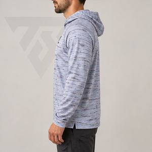 Sudadera de Pesca con Estampado de Textura de Madera Flotante Personalizada, Manga Larga, con Capucha, Protección Solar UPF 50, Unisex - Product Image 2