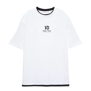 เสื้อยืดโลโก้คู่ แขนสั้นลำลองสำหรับผู้ชาย พิมพ์ลายกราฟิกตามสั่ง เสื้อสตรีทแวร์ใส่สบายสำหรับแฟชั่นประจำวัน - Product Image 1