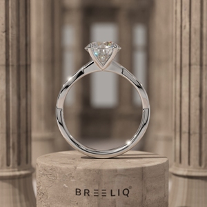 2CT Round Diamond Twist Shank Engagement Ring 14K Solid Gold Solitaire Ring Unique Braided Band <b>Bridal</b> Ring OEM ODM Supplier - Product Image 6