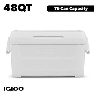 กล่องเก็บความเย็นแบบแข็งมีล้อ 48 ควอร์ต รุ่น Laguna สีขาว - Product Image 1