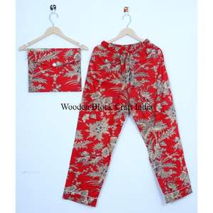 Conjunto de pijama floral para mujer, ropa de dormir de algodón, pantalones de pijama para mujer, camisa de manga larga, conjunto de pijama a juego. - Product Image 4