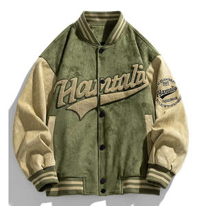 Chaqueta universitaria de gamuza personalizada para hombre, chaqueta de béisbol con grafiti, chaqueta bomber de ropa deportiva de equipo personalizada - Product Image 1