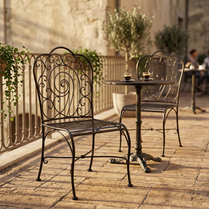KHP <b>Victorian</b> Wrought Iron Garden Chair Weather Resistant Outdoor Furniture 1-Seater Customizable Made in Vietnam - Product Image 6