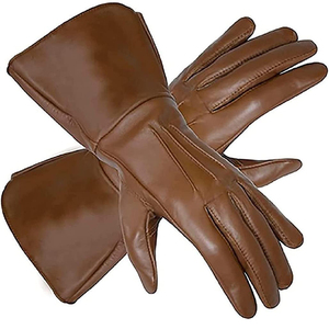Gants en cuir de mouton véritable pour hommes, de haute qualité, à doigts entiers, compatibles avec les écrans tactiles, chauds, décontractés, à la mode, pour l'automne et l'hiver, unisexes - Product Image 4