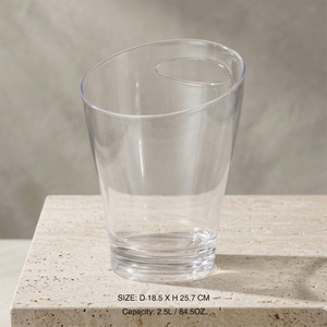 [Holar] Taiwan Made High Quality 2.5L Glass-Like Clarity <b>Plastic</b> Ice <b>Bucket</b> with Handle for Bars Parties Clubs - Product Image 3