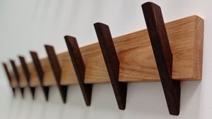 Perchero de Pared de Madera Maciza - Product Image 3