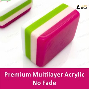 Wholesale American Acrylic <b>Mahjong</b> Tile <b>Set</b> Luxury 4-Layer Tortoise White Lotus Artwork <b>Mahjong</b> Tiles Custom - Product Image 4