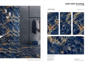 Azulejos de porcelana para el mercado internacional, Jazz, superficie de alto brillo, 60x120cm, 600x1200mm, tamaño 24x48, para paredes interiores de primera calidad - Product Image 5