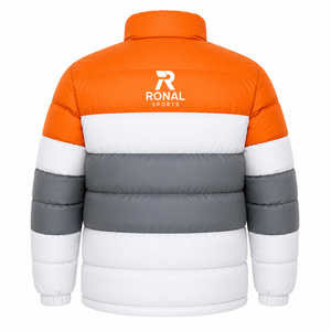 Veste matelassée légère pour homme à col montant, coupe-vent en polyester, fermeture éclair décontractée, coupe régulière, idéale pour l'automne - Product Image 2
