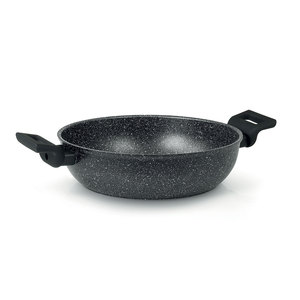 Italiano migliore in alluminio Non-Stick Saute Pan con effetto granito rivestimento smalto padella per la cottura a induzione in cucina - Product Image 1