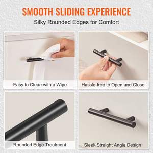 Lot de 30 poignées de placard centrales de 3 pouces/76 mm, fines, en acier inoxydable, modernes, pour usage scolaire, poignées de porte d'armoire, boutons de meubles mats - Product Image 6