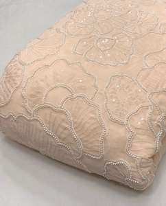 Tissu de luxe brodé de perles, dentelle africaine, maille filet, organza à sequins pour vêtements de boutique, qualité export pour les acheteurs - Product Image 5