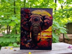 400 pages Handmade Elephant Mandala Leather Spiritual Journal <b>with</b> <b>Lock</b> Boho Notebook Writing Journal for Writers, Artists gift - Product Image 2