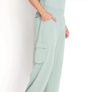 Unisex <b>Jogger</b> Pants Canvas Elastic Waist Mid <b>Polyester</b> Sweatpants Casual Wear Trousers Breathable Eco-Friendly Winter Custom - Product Image 1