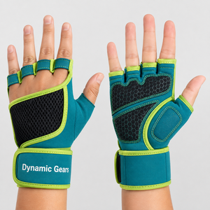 Best Quality Neoprene Cotton Fingerless Gym Gloves Non-Slip Comfortable Weightlifting Sports Workout Cross <b>Training</b> ISO - Product Image 5