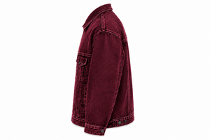 Fournisseur de vestes en jean streetwear personnalisées avec broderie multicolore - Product Image 4