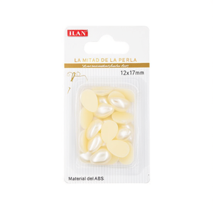 Perle Semisferiche ILAN 12x17mm in Materiale ABS per Decorazioni di Abbigliamento - Product Image 1