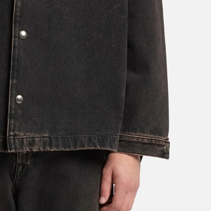 Stylish Everyday Men Denim T Shirt With Turn <b>Down</b> Collar & Full Sleeves With Button Closure For Comfort High Quality Cheap Rate - Product Image 4