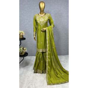 Conjunto Elegante de Top y Pantalón con Dupatta para Mujer, Ideal para Fiestas - Product Image 5