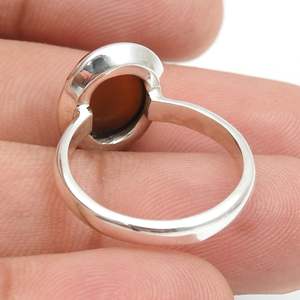 Handcrafted Black Opal Gemstone <b>Ring</b> Available In <b>925</b> Sterling <b>Silver</b> Bezel Setting Oval Cut Gemstone Bohemian Style Jewelry - Product Image 3
