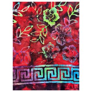 Best Selling Handmade Batik Stamp Sarong Abstract Purple Blue Beachwear Yoga Wrap Export Quality Handmade From Indonesia - Product Image 1