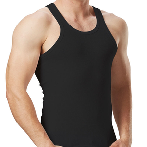 OEM Wholesale High Quality <b>Men</b> Sports Tank Top Custom Muscle Fitness Custom Print Vest <b>Men's</b> <b>Black</b> Tank Top - Product Image 2