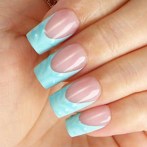 Ongles 3D français en ABS à pression avec adhésifs, logo personnalisé, carrés/circulaires/pailletés, sans pression, aspect naturel, pour salon de manucure - Product Image 1