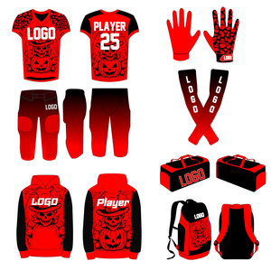 Uniforme de football américain au design populaire, couleur personnalisée, qualité supérieure, manches courtes, respirant, séchage rapide, prix abordable - Product Image 2
