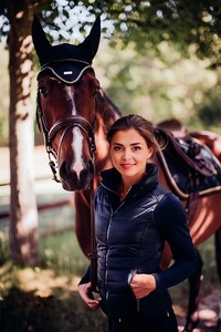 Chaleco Acolchado sin Mangas para Mujer con Cierre de Cremallera, Cortavientos, Color Sólido, para Montar a Caballo - Product Image 3
