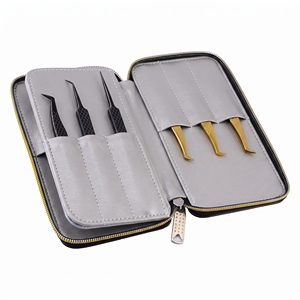 Estuche de Transporte para Pinzas de Pestañas de Alta Calidad, Organizador con Cierre y Múltiples Ranuras para Herramientas y Accesorios de Extensión de Pestañas - Product Image 1