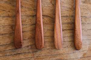 Espátula de Madera de Neem Hecha a Mano de Primera Calidad, Espátula de Mango Largo Segura para Alimentos para Cocinar, Mezclar, Saltear y Preparar Comidas - Product Image 5