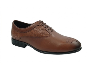Dlords Gad Penny Chaussures Richelieu marron pour homme en cuir de mouton pleine fleur, à bout pointu, à lacets, pour le bureau et la carrière, respirantes, avec semelle intermédiaire en caoutchouc de mouton - Product Image 1