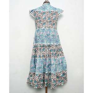 Indian Cotton Digital Print Summer Dress Women Beach Party Wear Ethnic Indian Tunic Maxi Dress A-Line Silhouette - Product Image 6