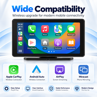 Écran portable pour voiture avec CarPlay sans fil, Android Auto, AirPlay, Miracast et écran tactile pour iPhone et véhicules Android